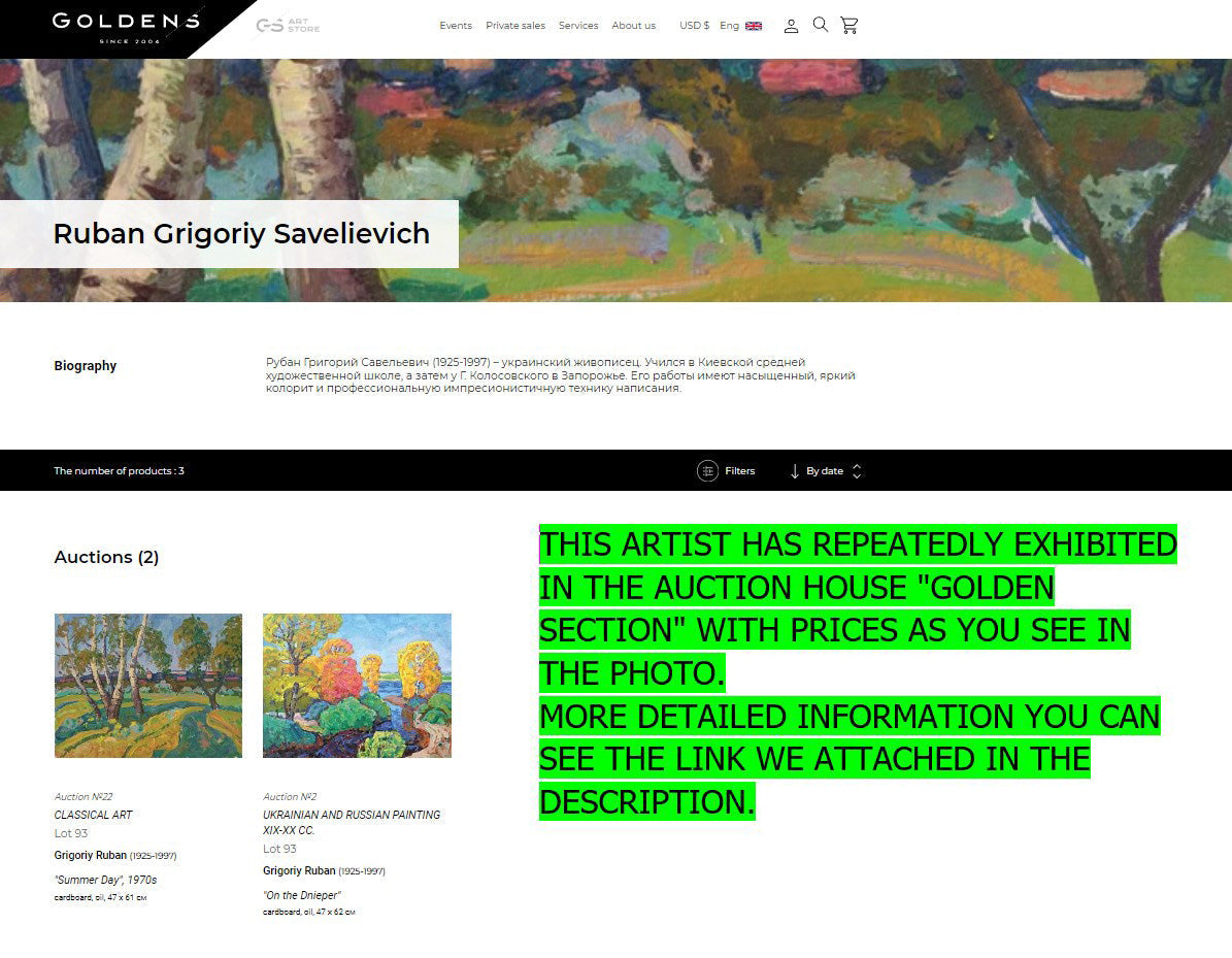 Oil painting Rocks near the seashore Grigoriy Ruban