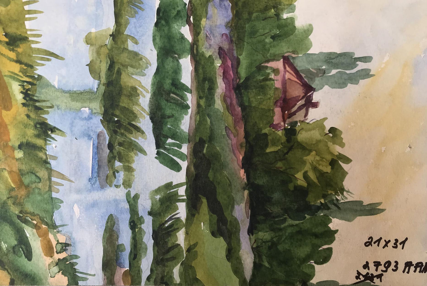 Watercolor painting Boat Litvinov Oleg Arkad'yevich
