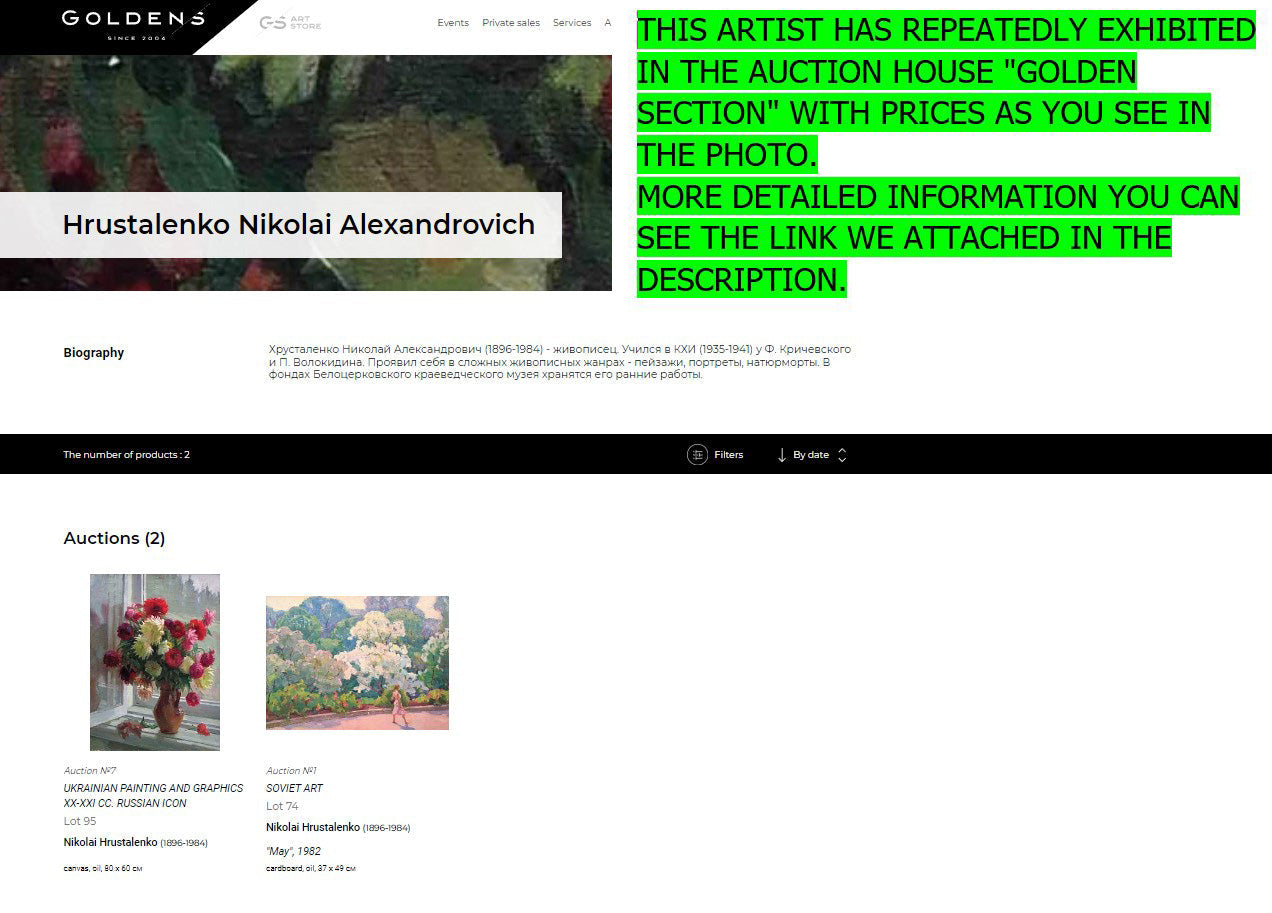 Oil painting City streets Nikolai Hrustalenko