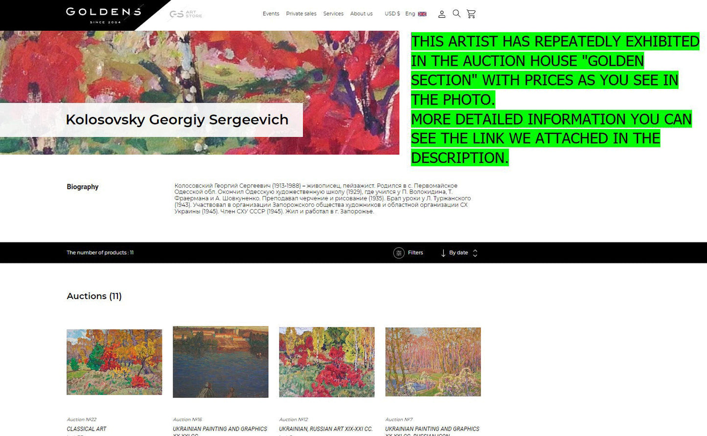 Oil painting Young days Georgy Kolosovsky