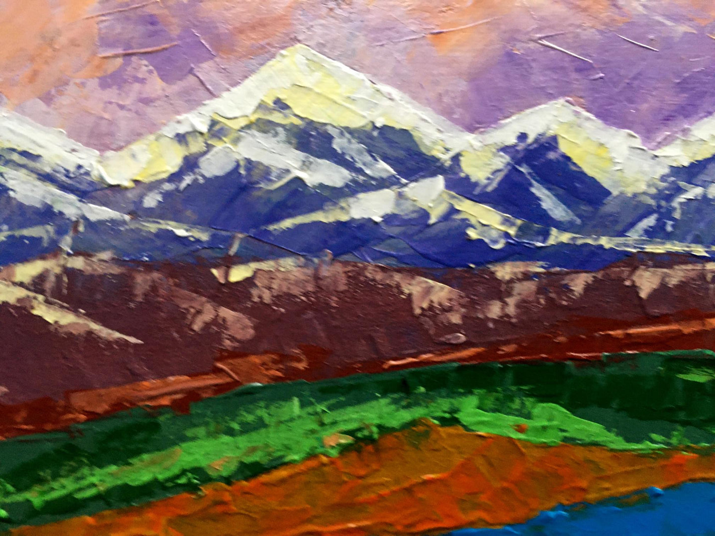 Oil painting Evening in the mountains Zadorozhnya V. V.