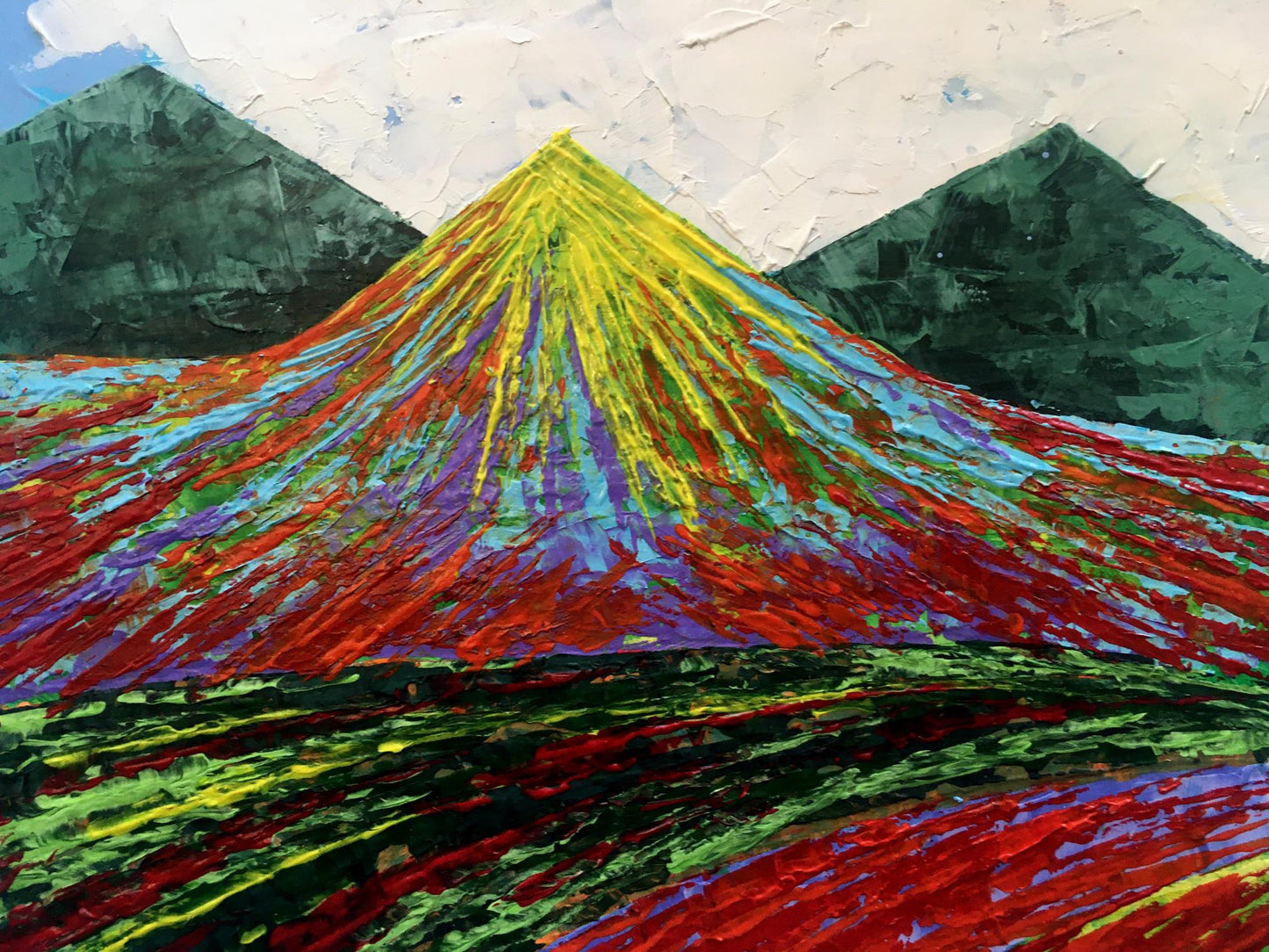 Oil painting Great Peak Mountains V. Zadorozhnya