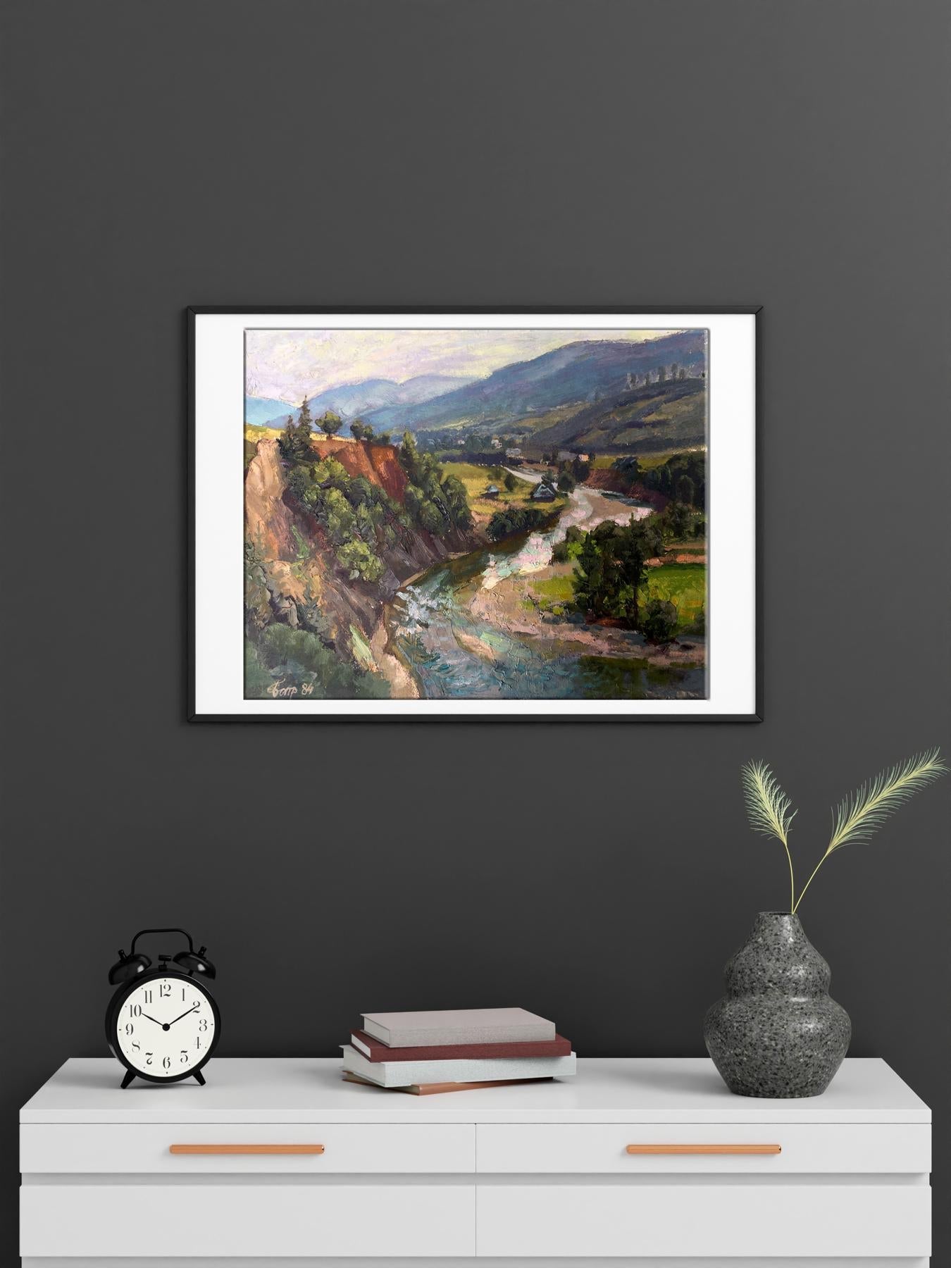 Oil painting Among the mountains Batrakov Vladimir Grigorievich