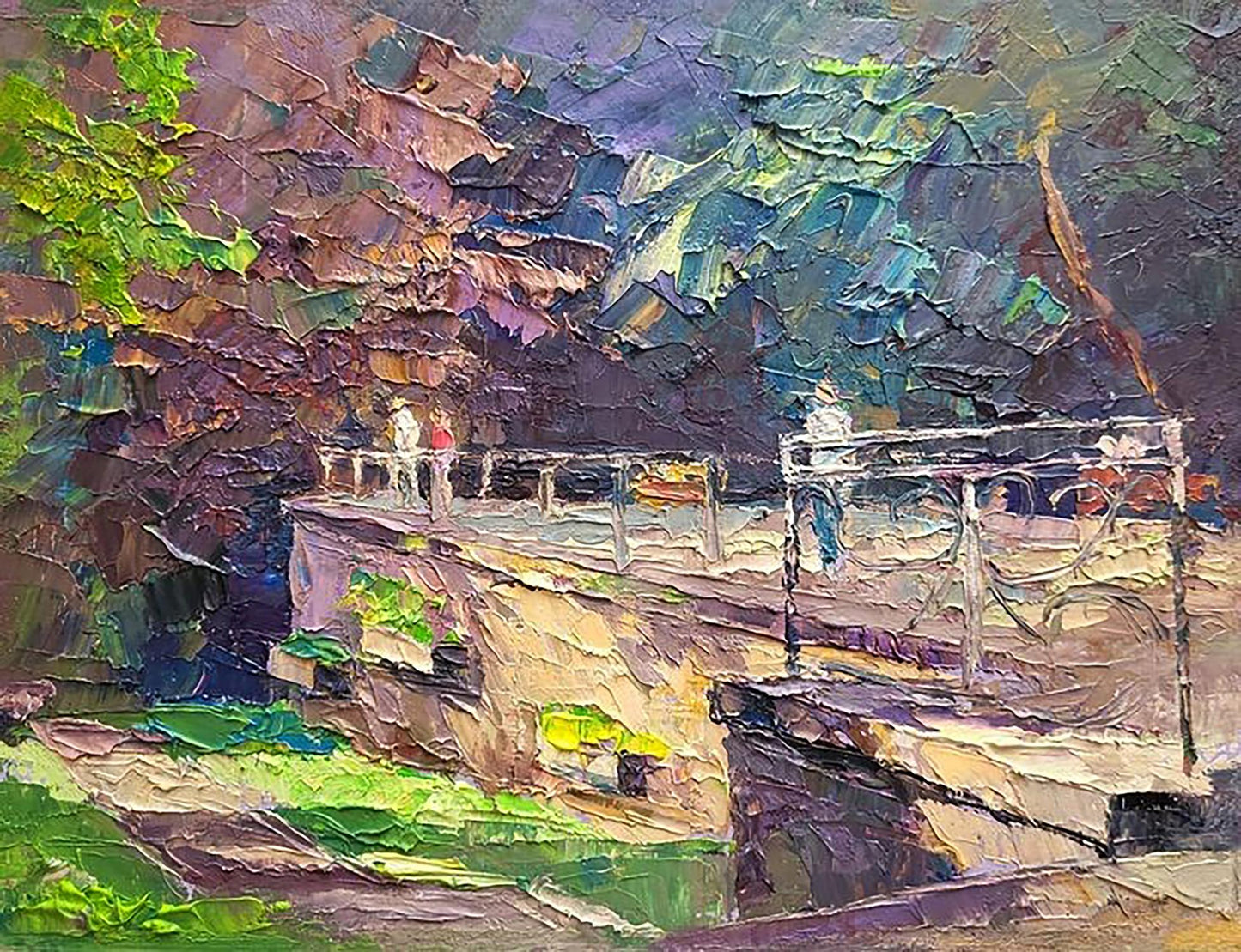 Oil painting Near the Healing Spring Serdyuk Boris Petrovich
