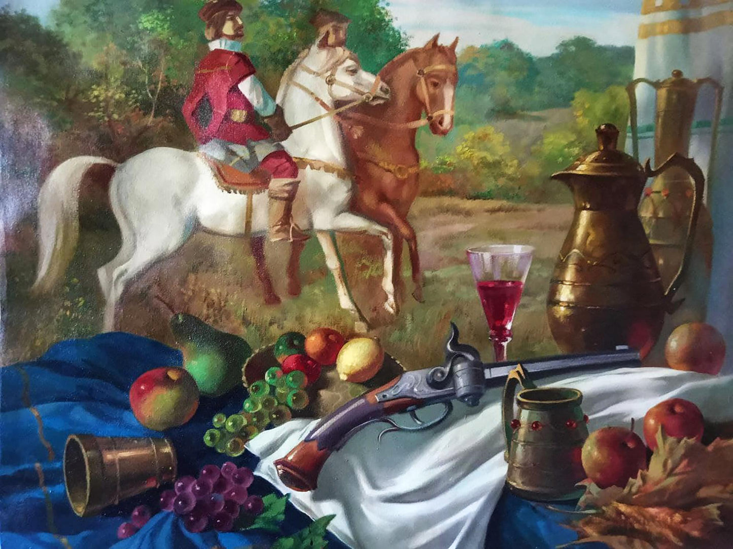 Oil painting Hunting Anatoly Borisovich Tarabanov