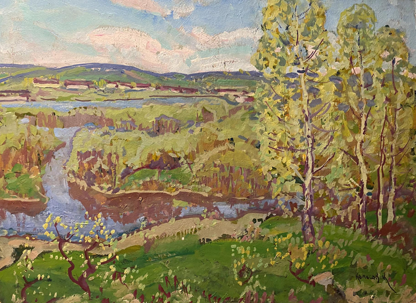 Oil painting Evening Georgy Kolosovsky