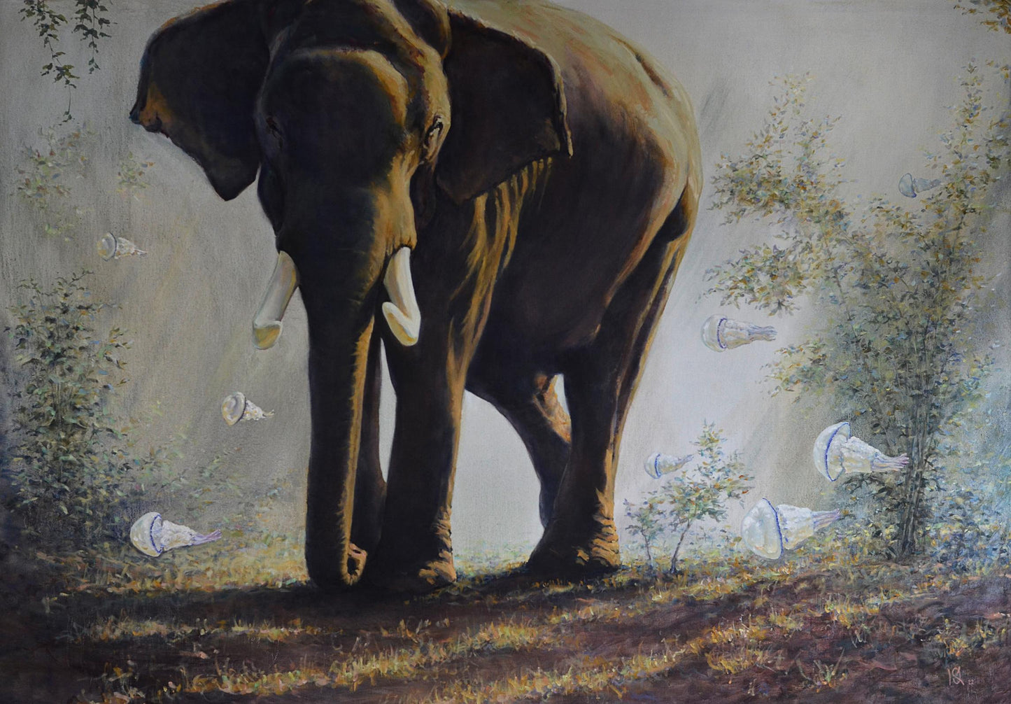 Oil painting Big meeting Oleg Kateryniuk