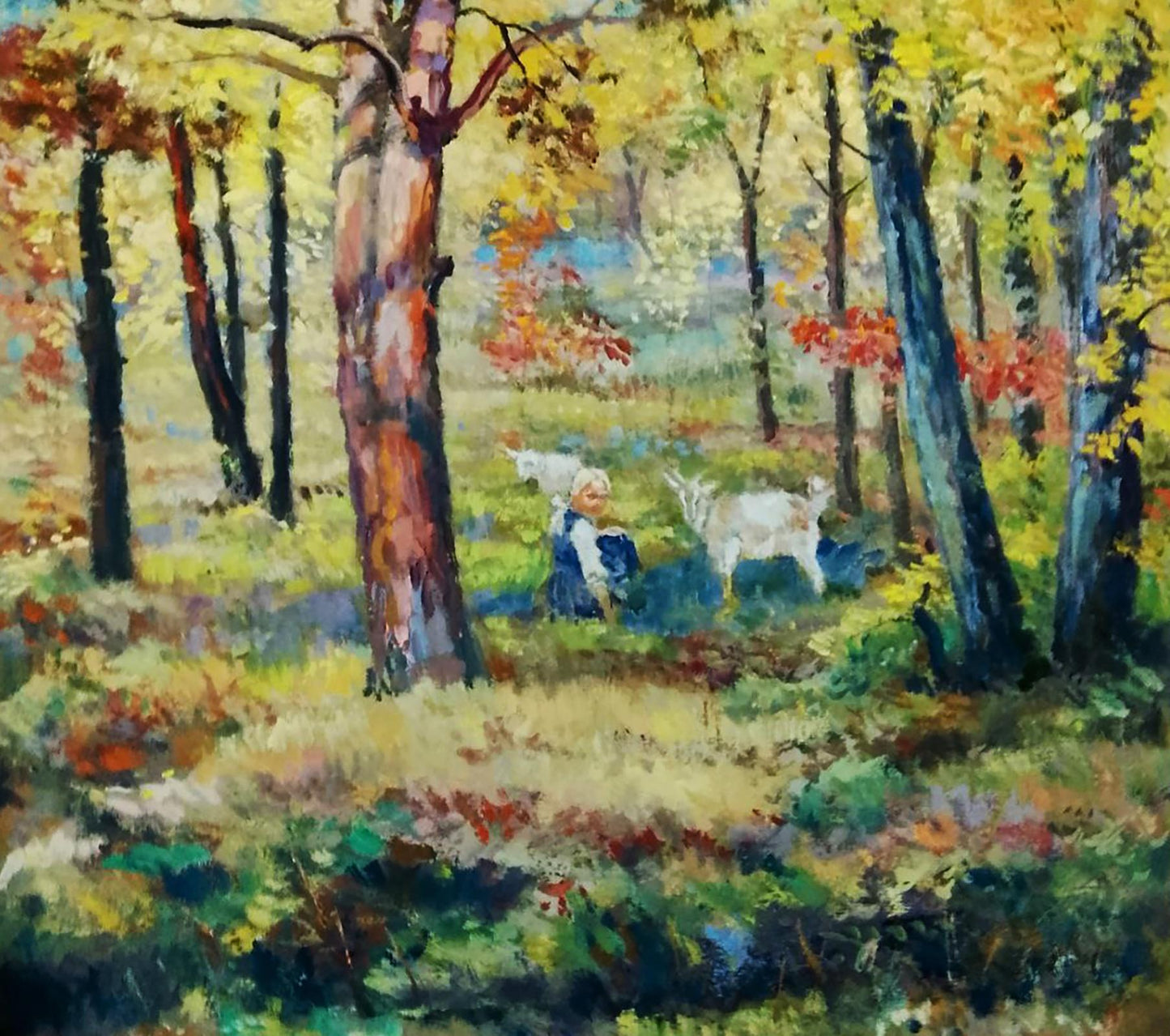Oil painting Walk through the meadows Anatolii Duhnevich