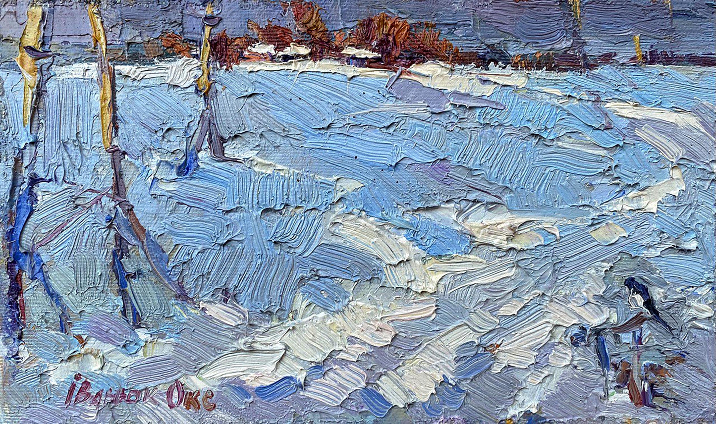 Oil painting Winter Ivanyuk Oksana
