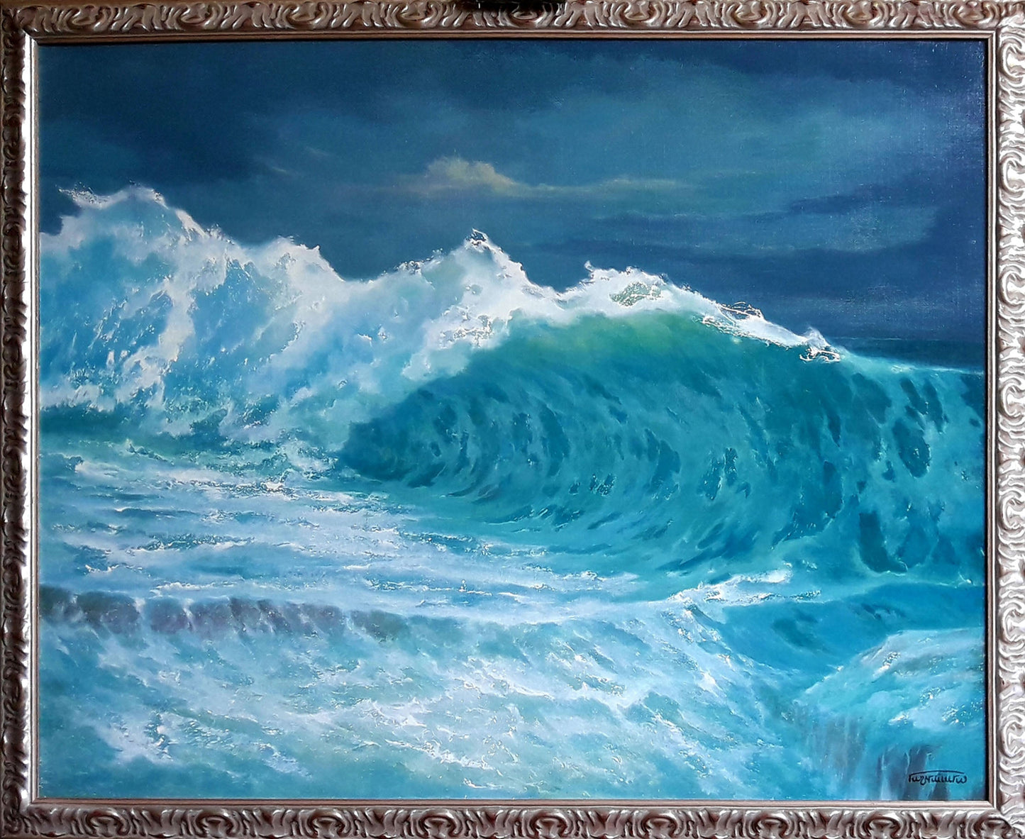 Oil painting Seascape with waves Vasily Korkishko