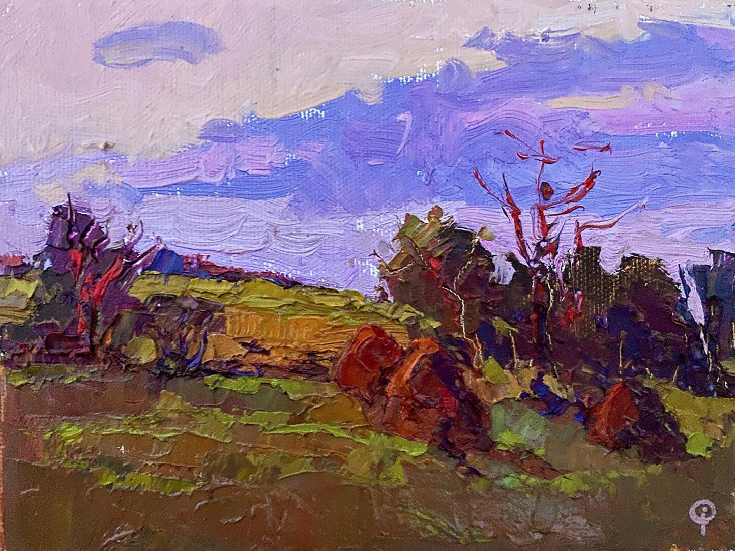 Oil painting Evening Nature Landscape