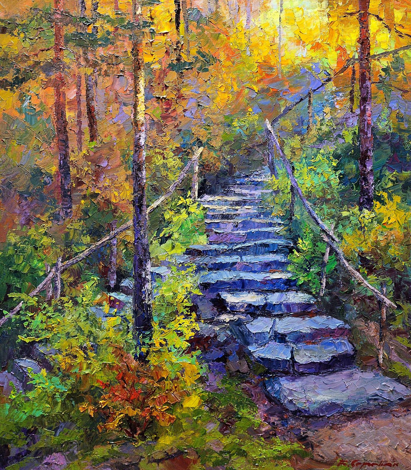 Oil painting Stone steps Boris Serdyuk