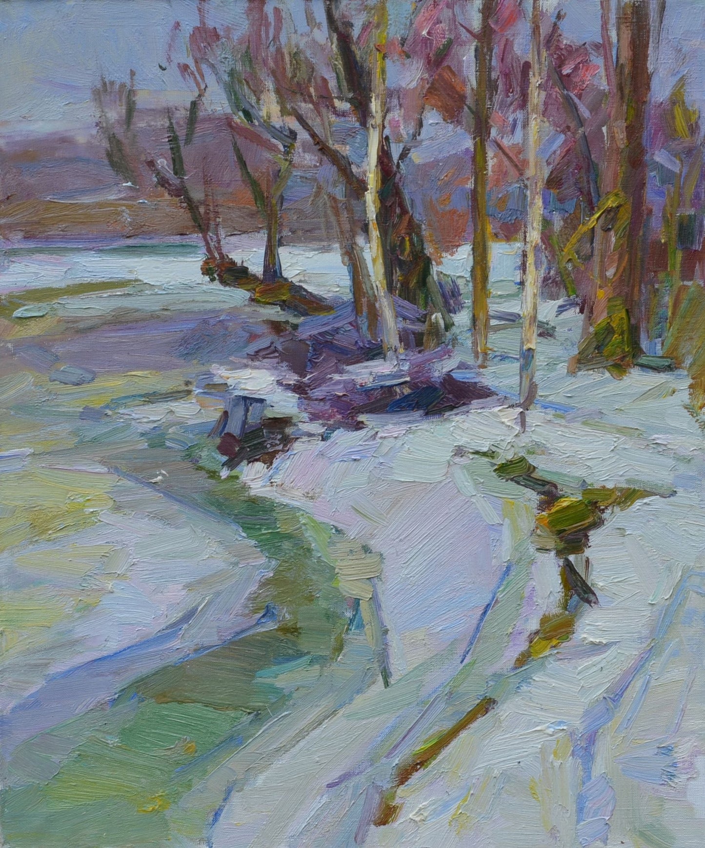 Oli painting Riverside Pereta Vyacheslav