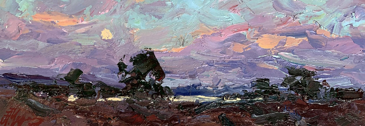 Oil painting Night is coming Oleksiyander Cherednichenko