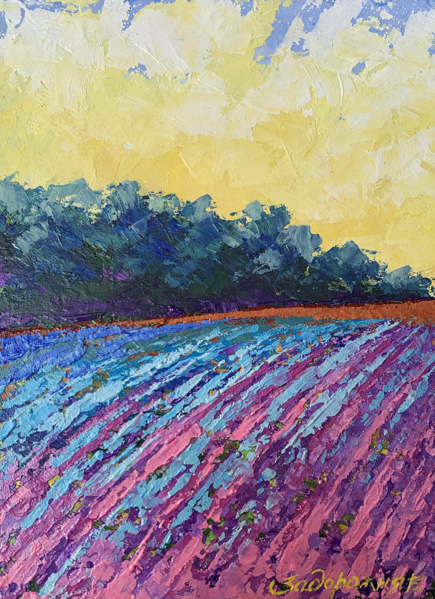 Oil painting Warm days in the fields V. Zadorozhnya