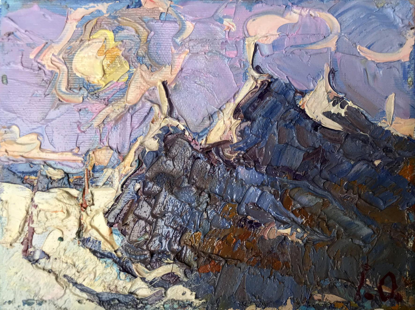 Oil painting Month night Ivanyuk Oksana