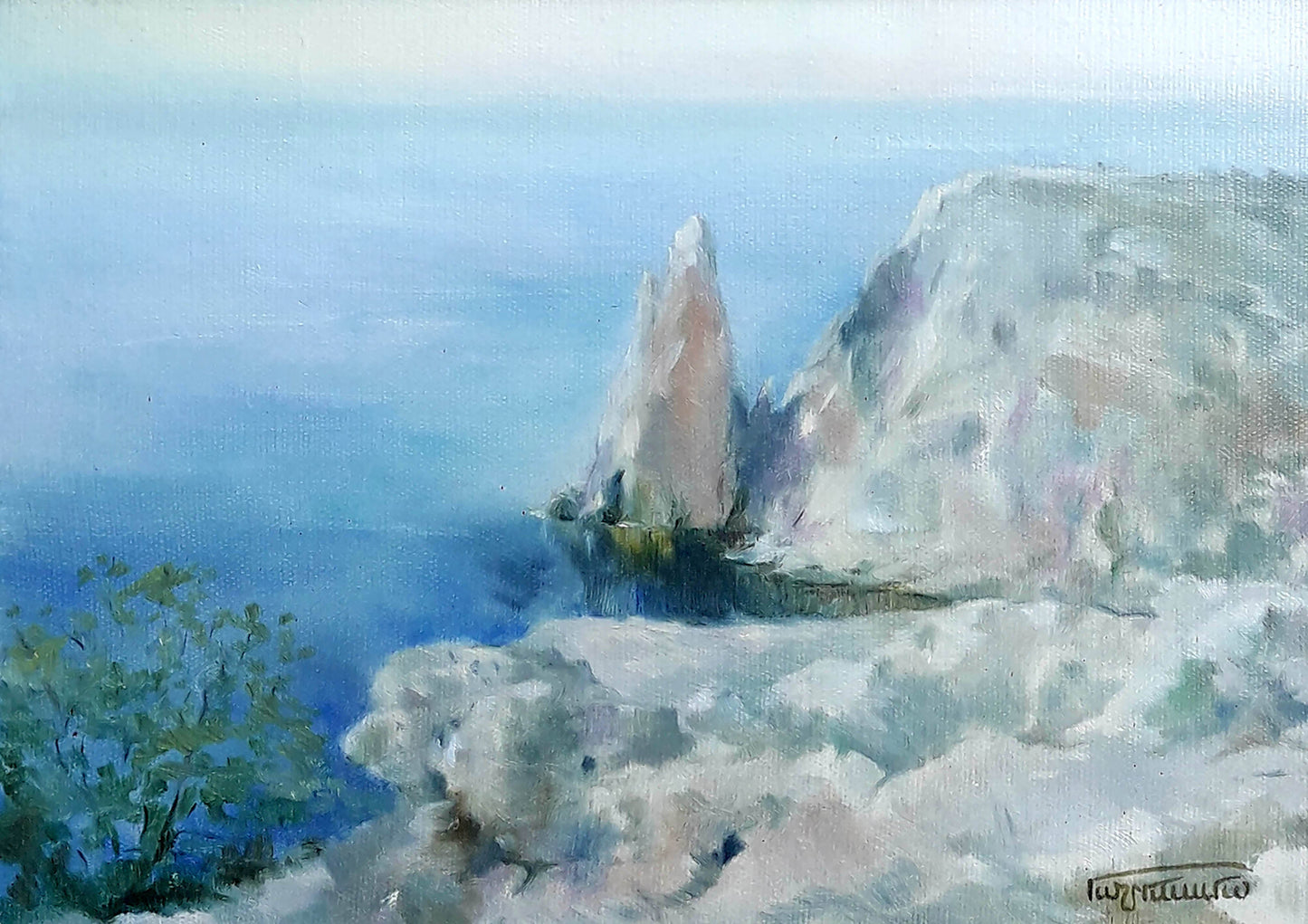 Oil painting Nautical motive Korkishko Vasily
