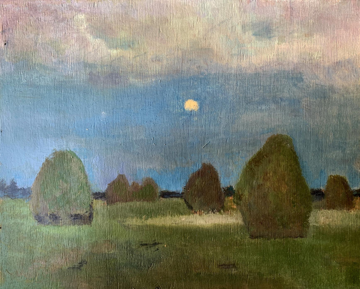 Oil painting In the night field Leonid Maistrenko