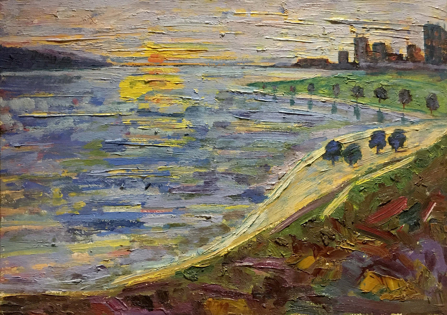 Oil painting Morning Les' T. S.