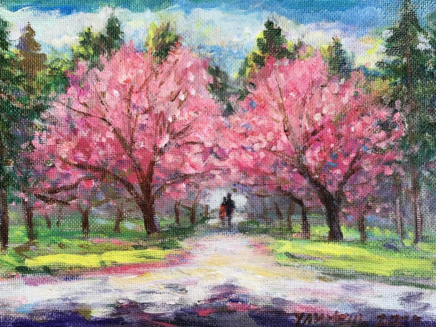 Oil painting Sakura Yu. Ulinets