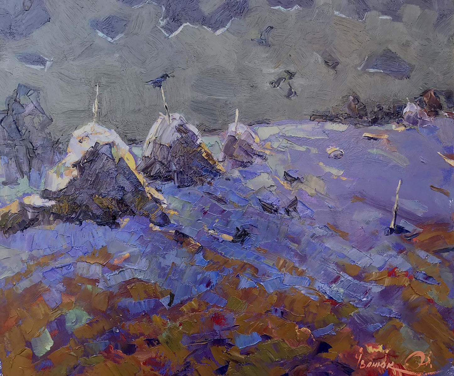 Oil painting Night silence Kalenyuk Alex