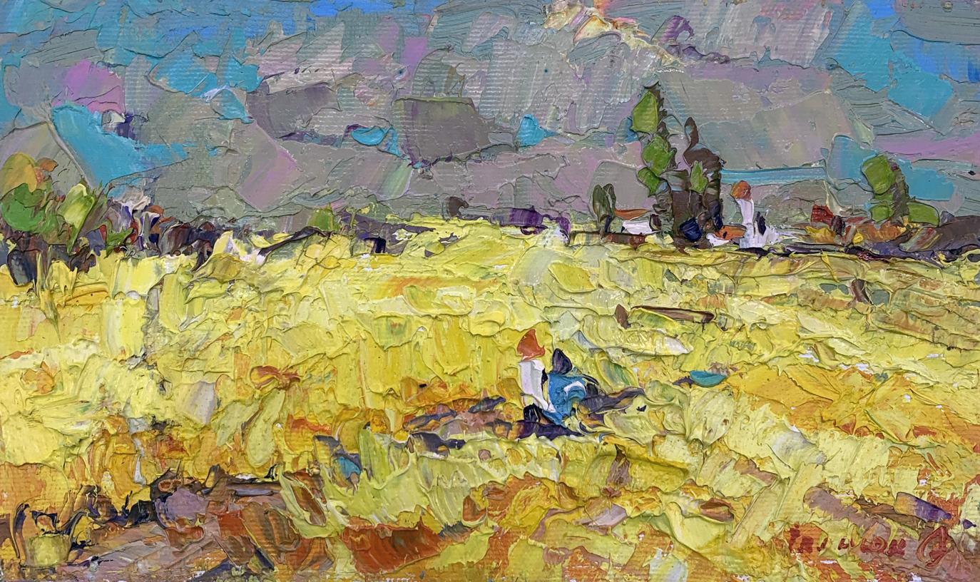 Oil painting Niva is gold Alex Ivanyuk
