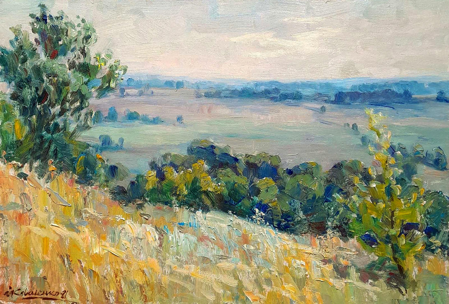 Oli painting Fresh summer air Ivan Kovalenko