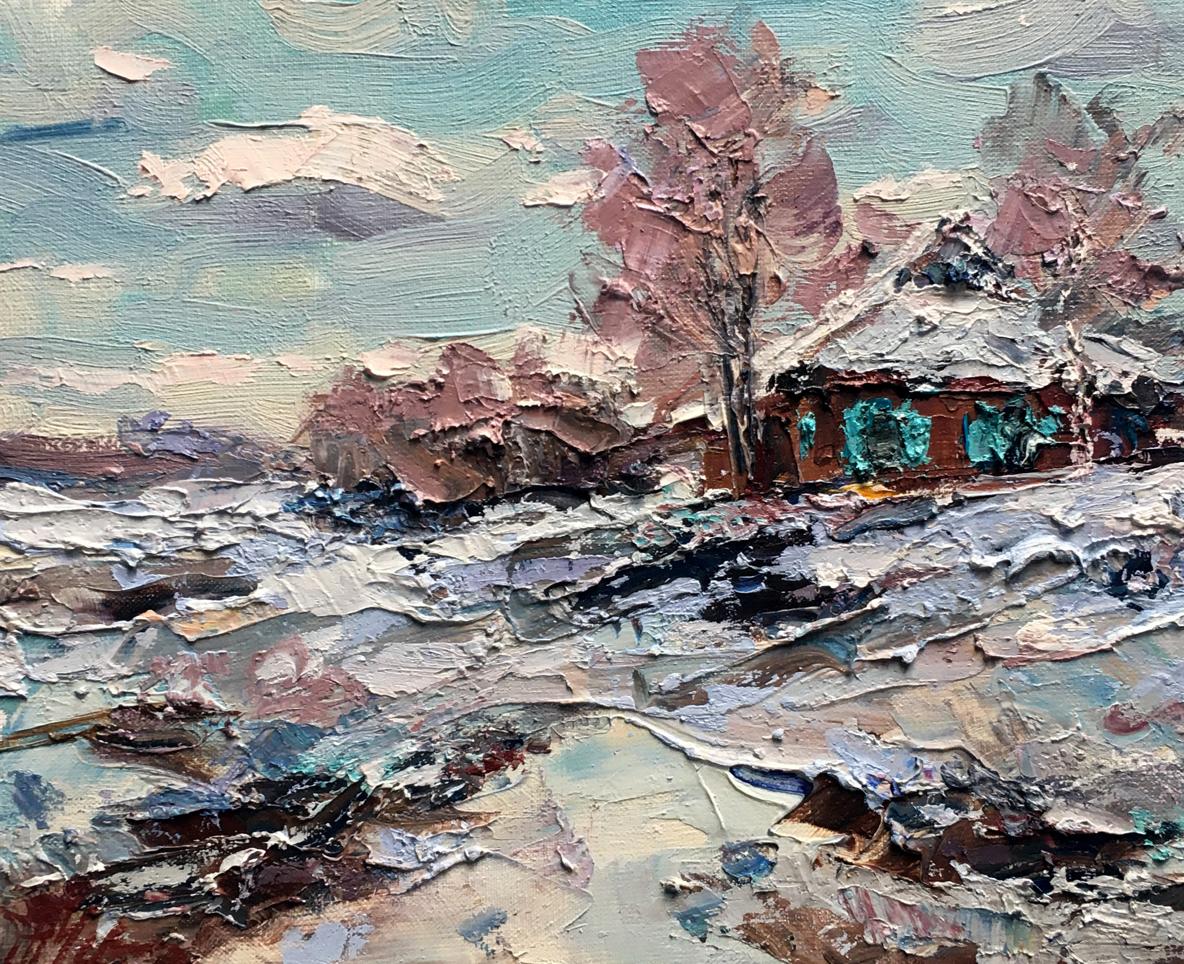 Oil painting Early March Alexander Nikolaevich Cherednichenko