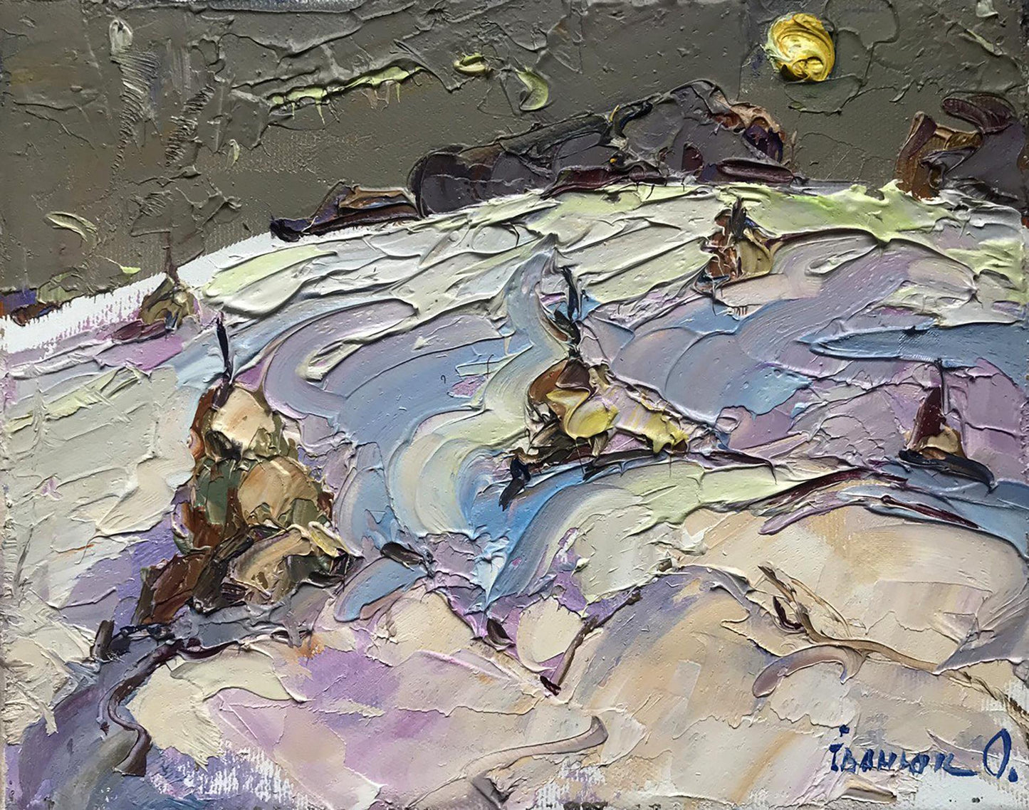 Oil painting It snowed Ivanyuk Alex