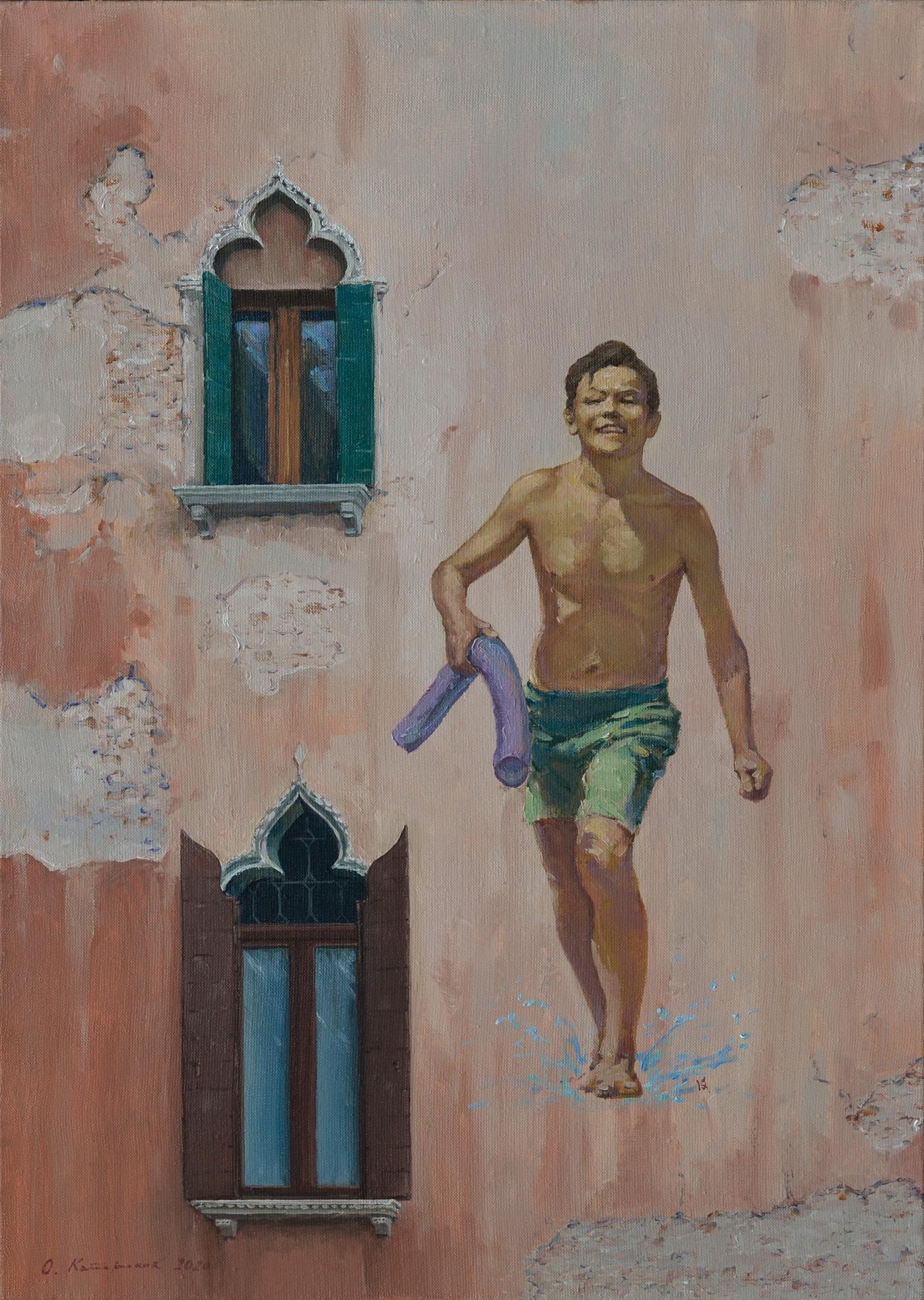 Oil painting Big water Venice Beach Oleg Kateryniuk