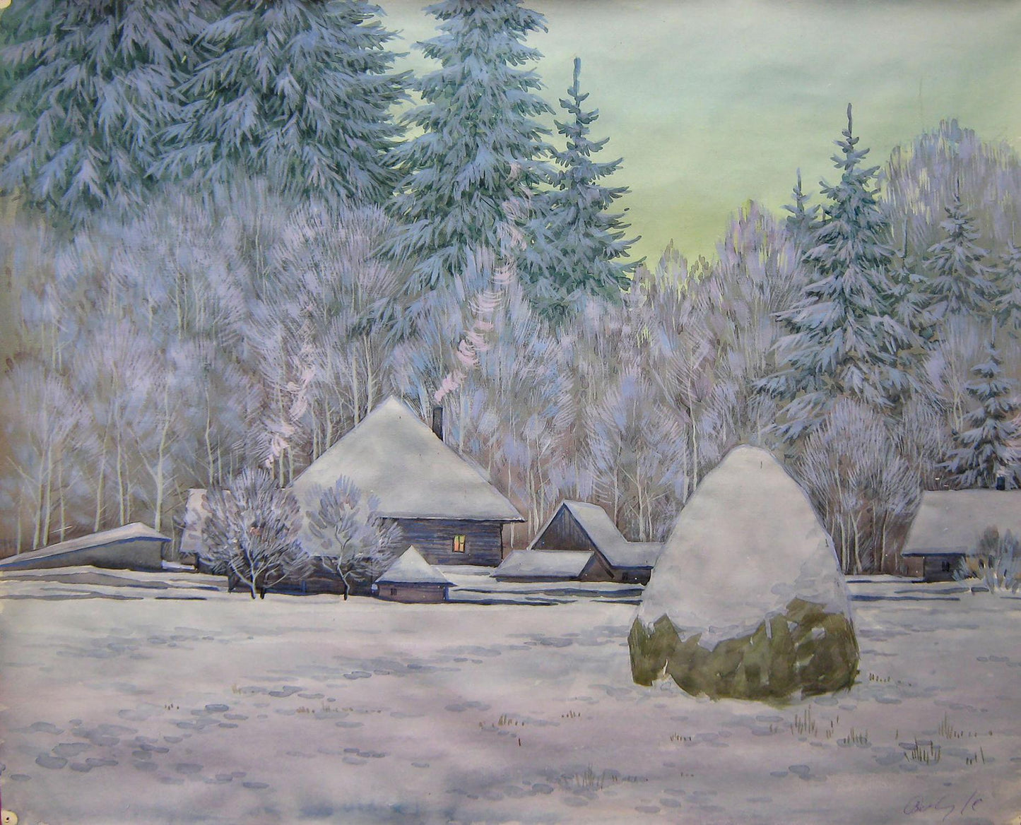 Watercolor painting Fast Savenets Valery