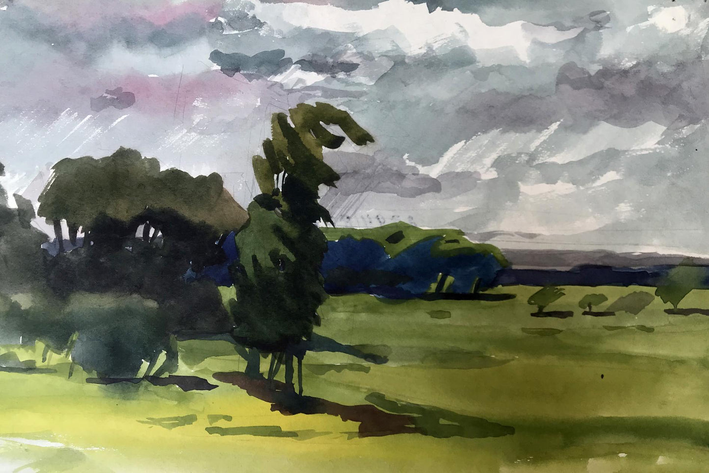 Watercolor painting A storm is coming Litvinov Oleg Arkad'yevich