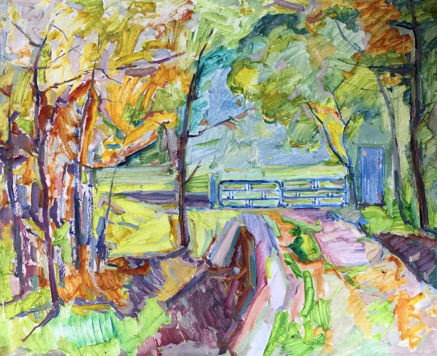 Oil painting Out of town Peter Dobrev