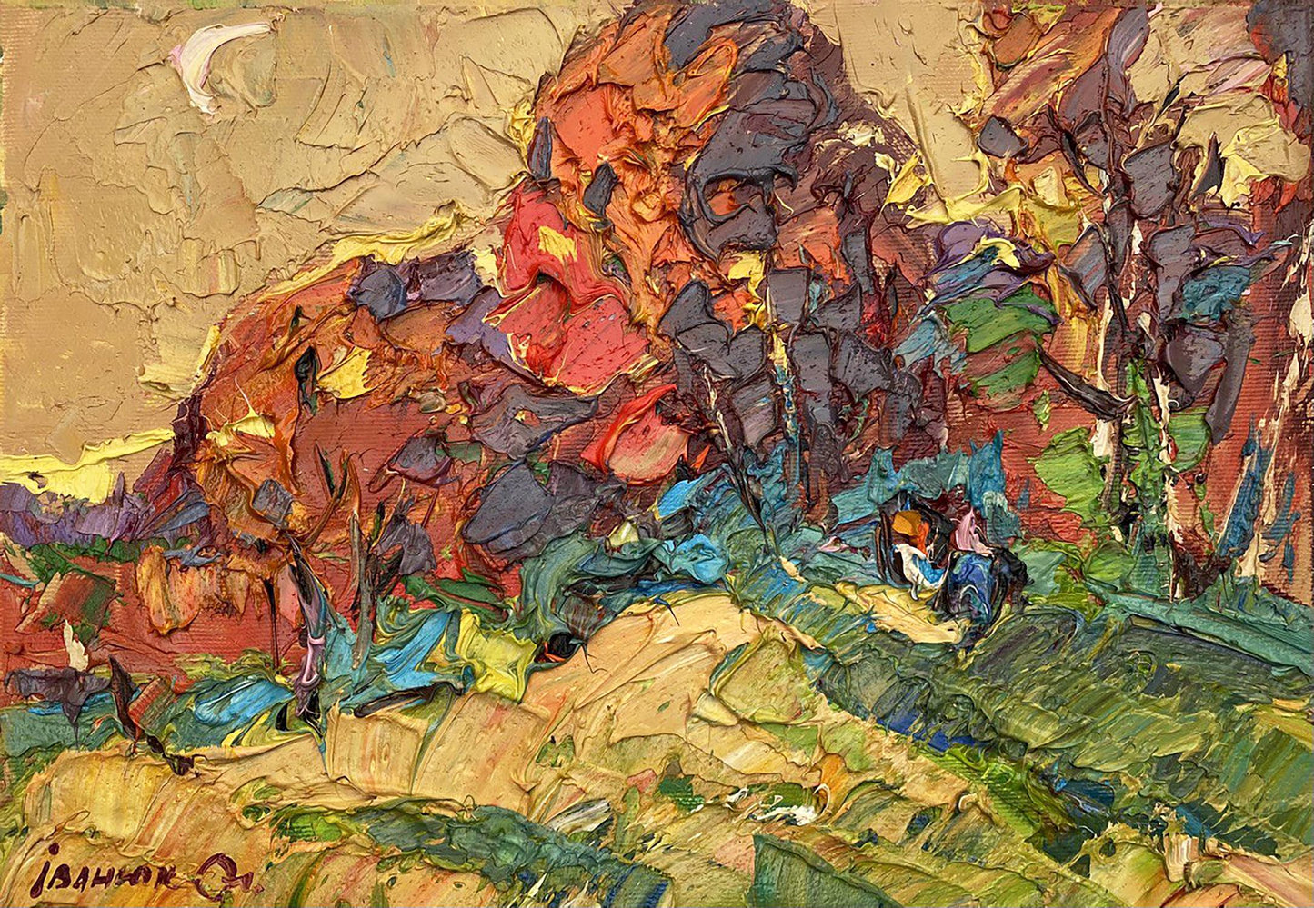 Oil painting On the hill Ivanyuk Alex