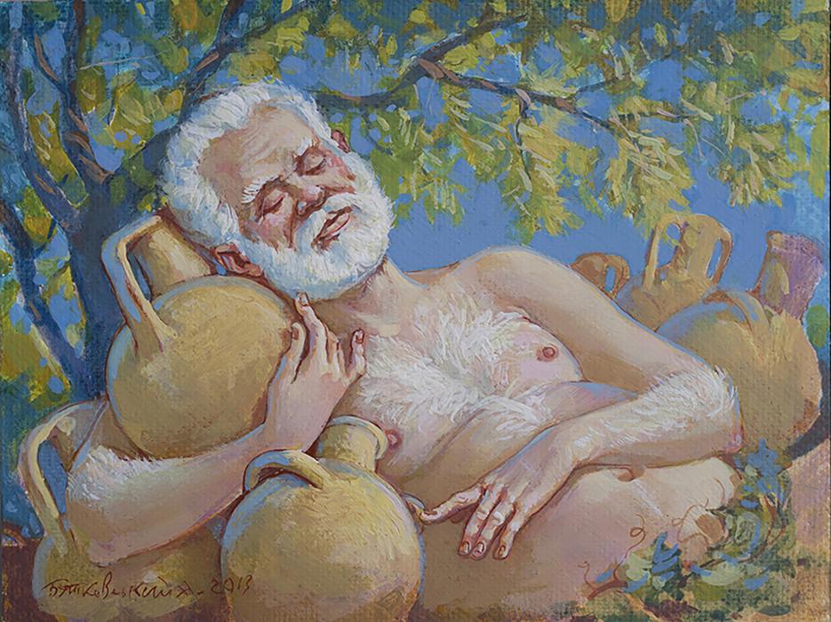 Acrylic painting In the shade Nicolay Butkovsky Contemporary Art Buy