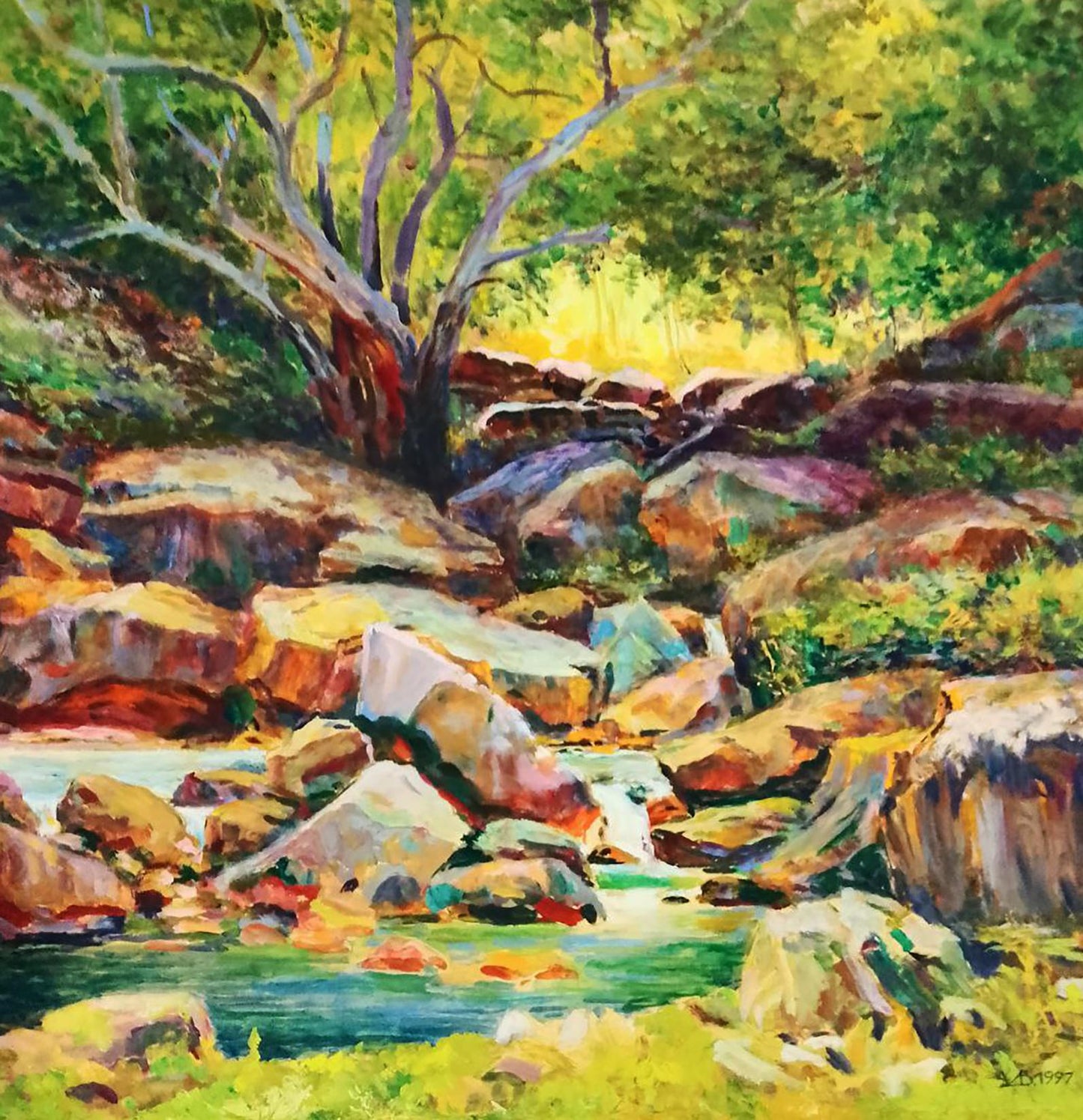 Oil painting Forest Lake Anatolii Duhnevich
