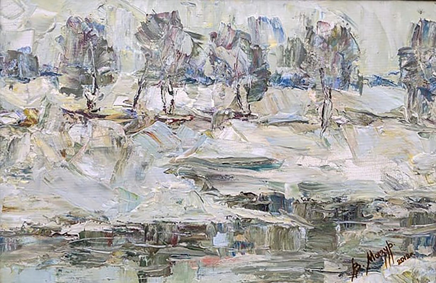 Oil painting Thaw Mazur Vladimir