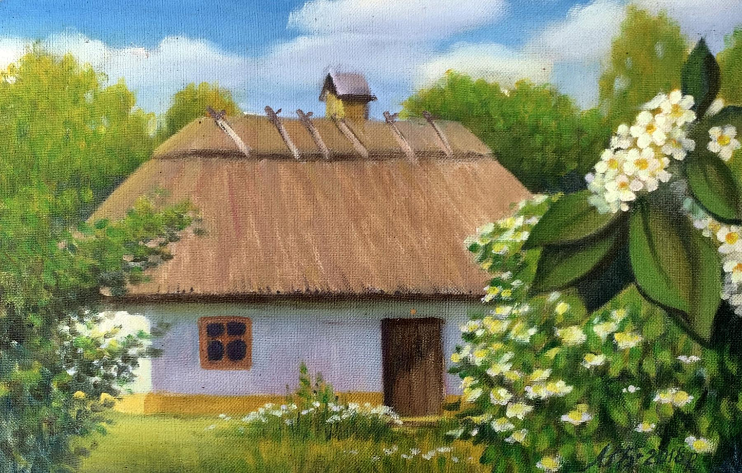 Oil painting Blooming Garden Mykhailo Burdylo