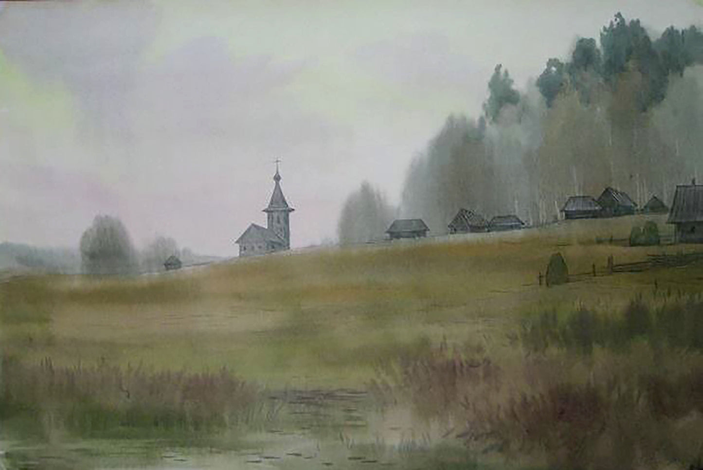 Watercolor painting Wilderness Savenets Valery