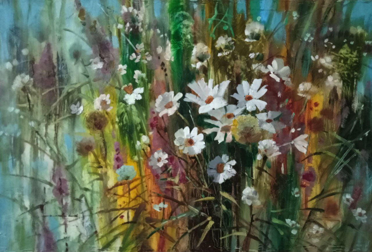 Oil painting Wildflowers Anatoly Borisovich Tarabanov
