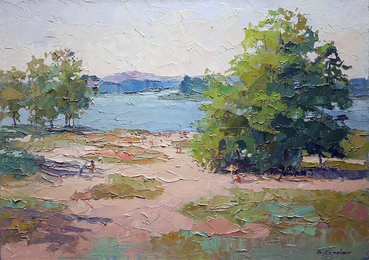 Oil painting Near the Dnipro Serdyuk Boris Petrovich
