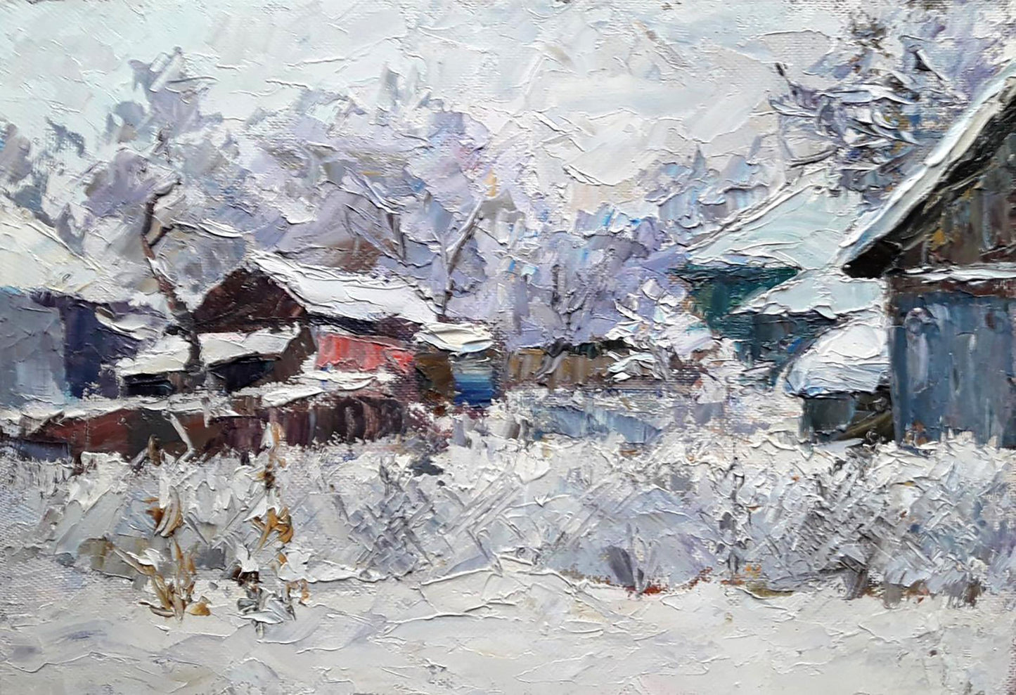 Oil painting A cold winter Serdyuk Boris Petrovich