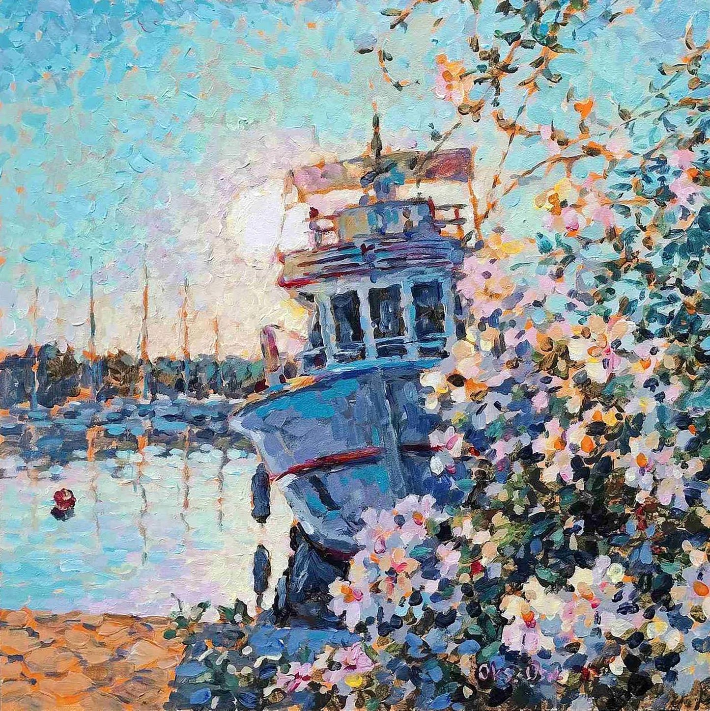 Acrylic painting Hide and Seek Osnach Olesia