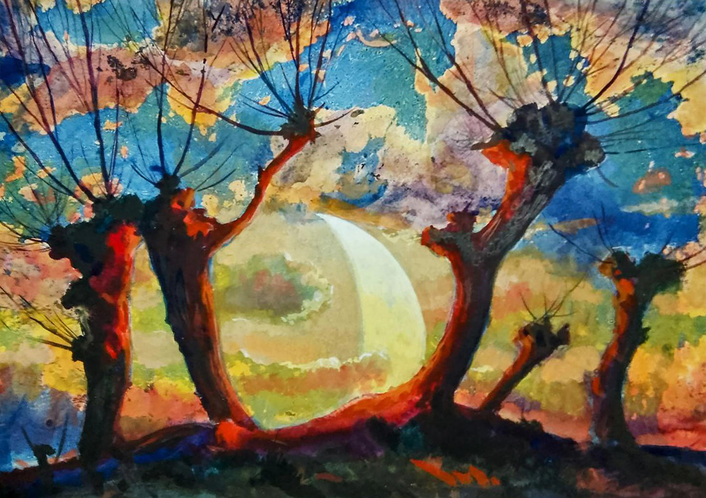 Oil painting Romantic evening Anatolii Duhnevich