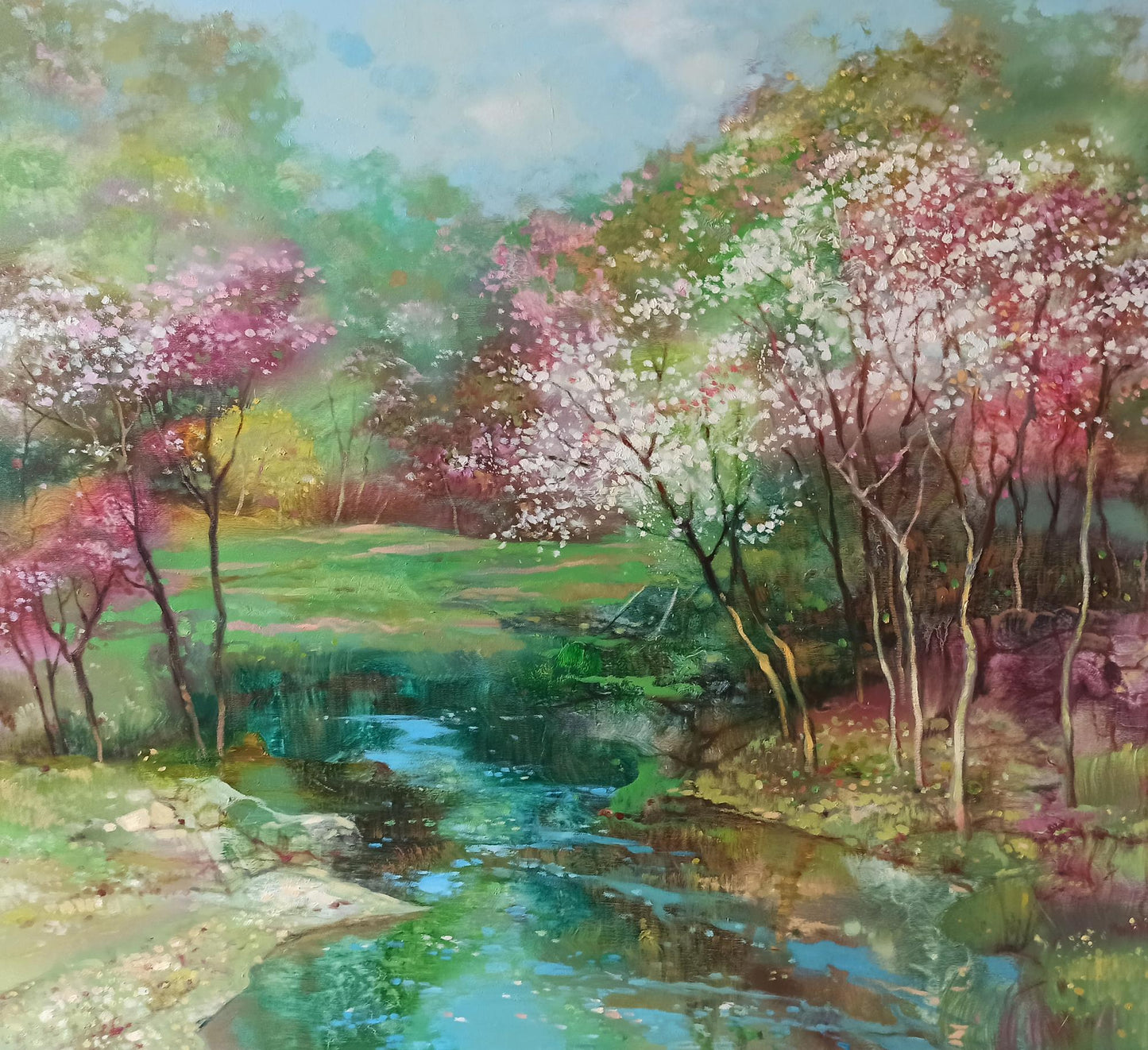 Abstract oil painting Springtime Splendor Anatoly Tarabanov