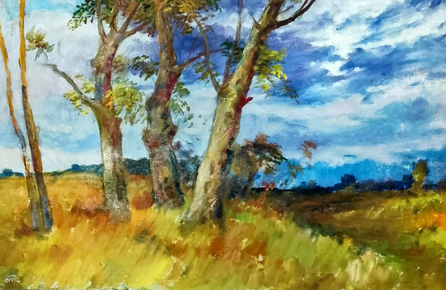 Oil painting Covered with dark clouds Anatolii Duhnevich