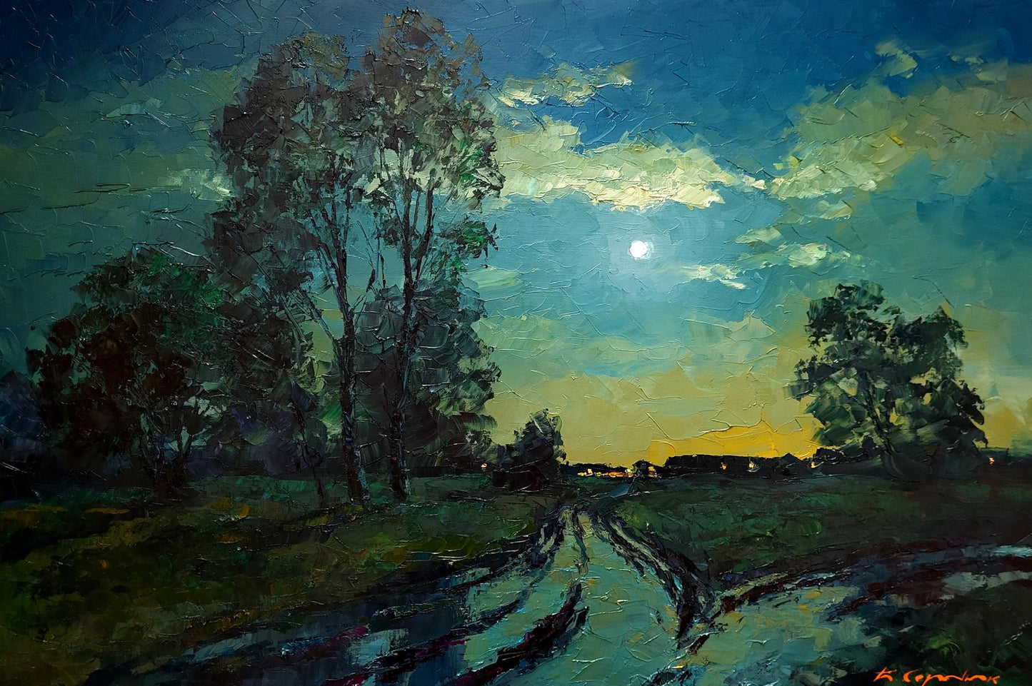 Oil painting Monthly Boris Serdyuk