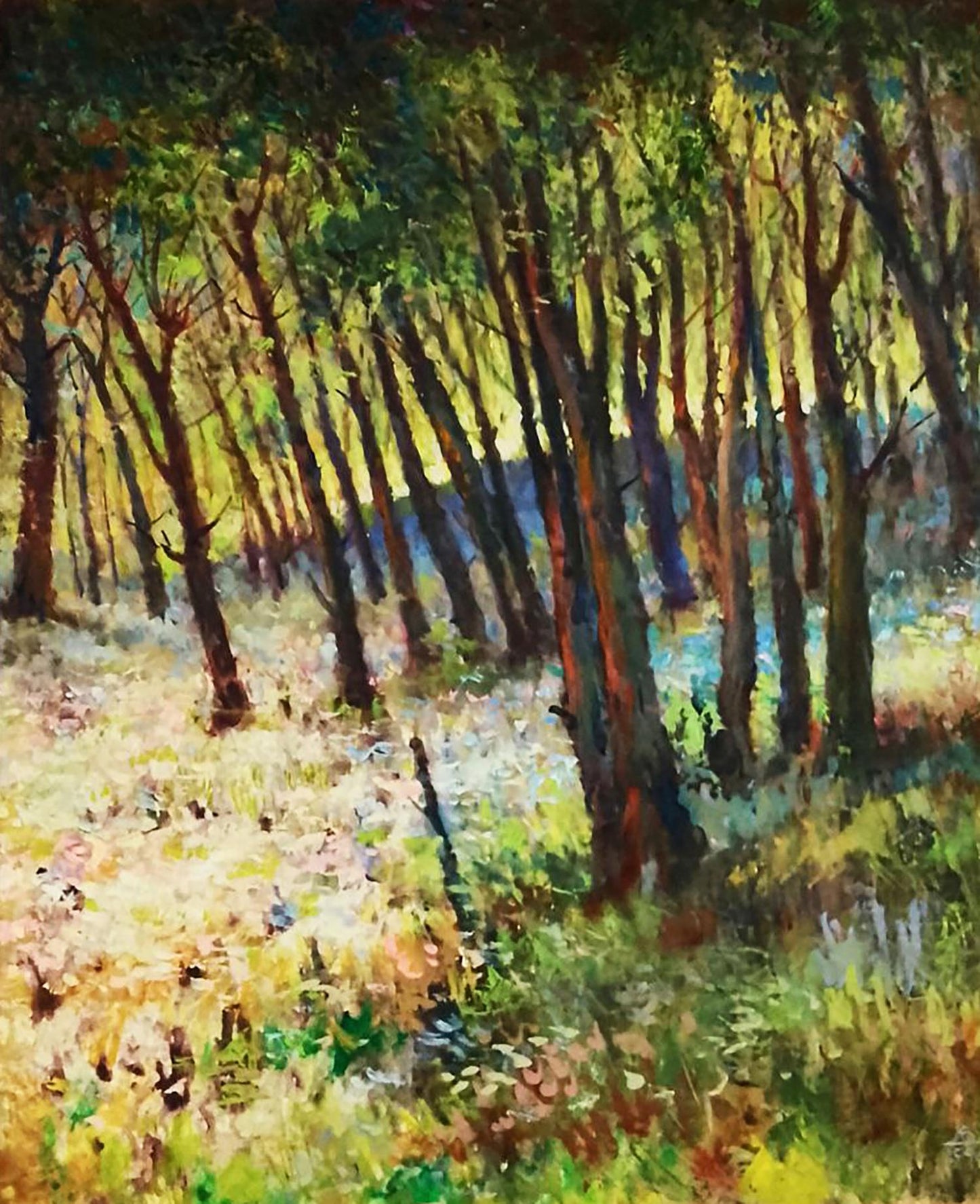 Oil painting Pleasant summer forest Anatolii Duhnevich