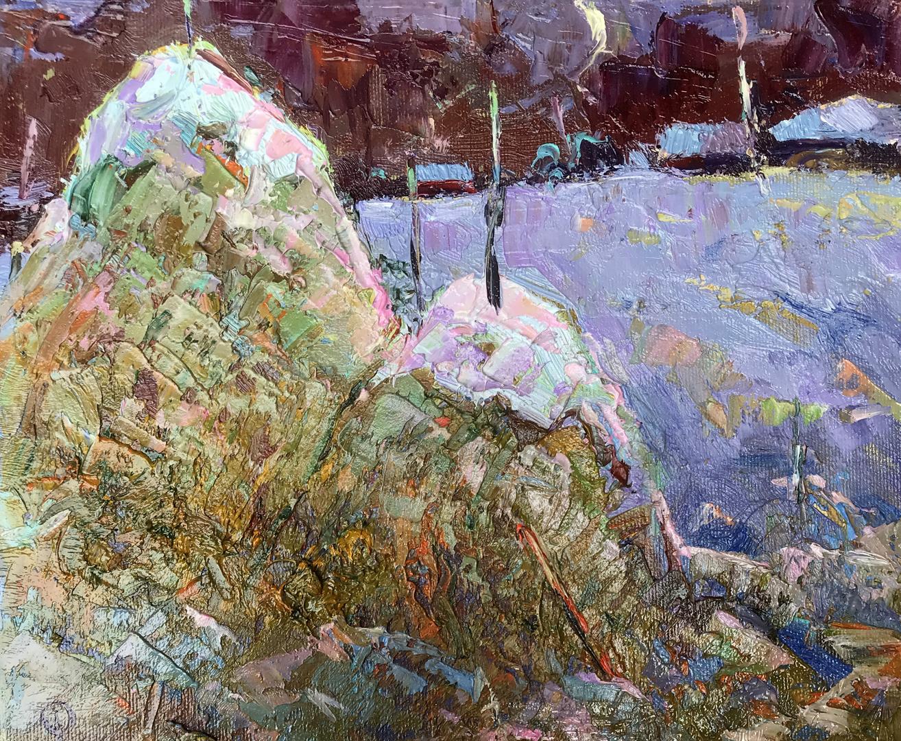 Oil painting Moonlit night Oksana Ivanyuk