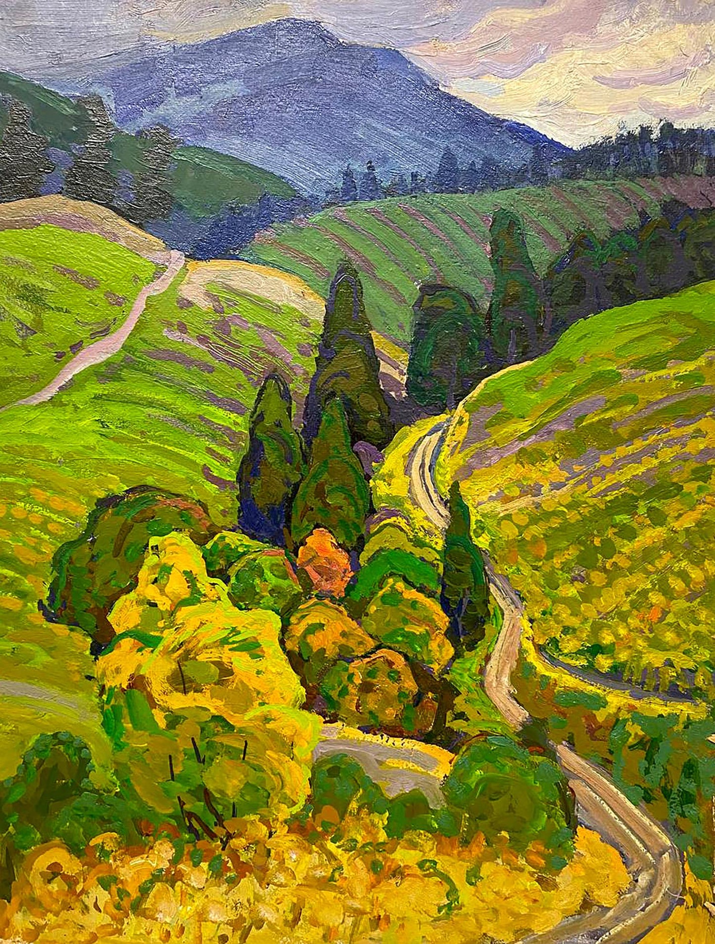 Oil painting Mountain range Ruban Grigory Savelyevich